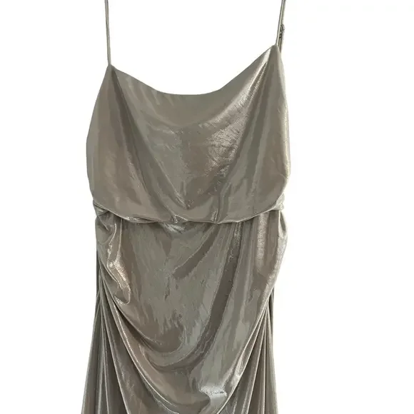 Zara silver slip dress - Picture 2 of 4